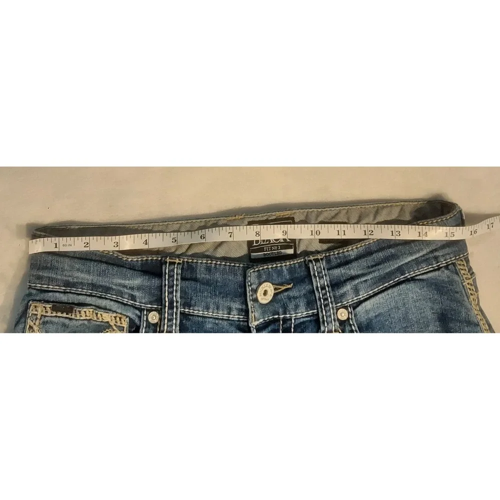 Buckle Black Mens Fit No 3 Slim Bootcut Stretch Bootleg Jeans Size 32/30 (32S)